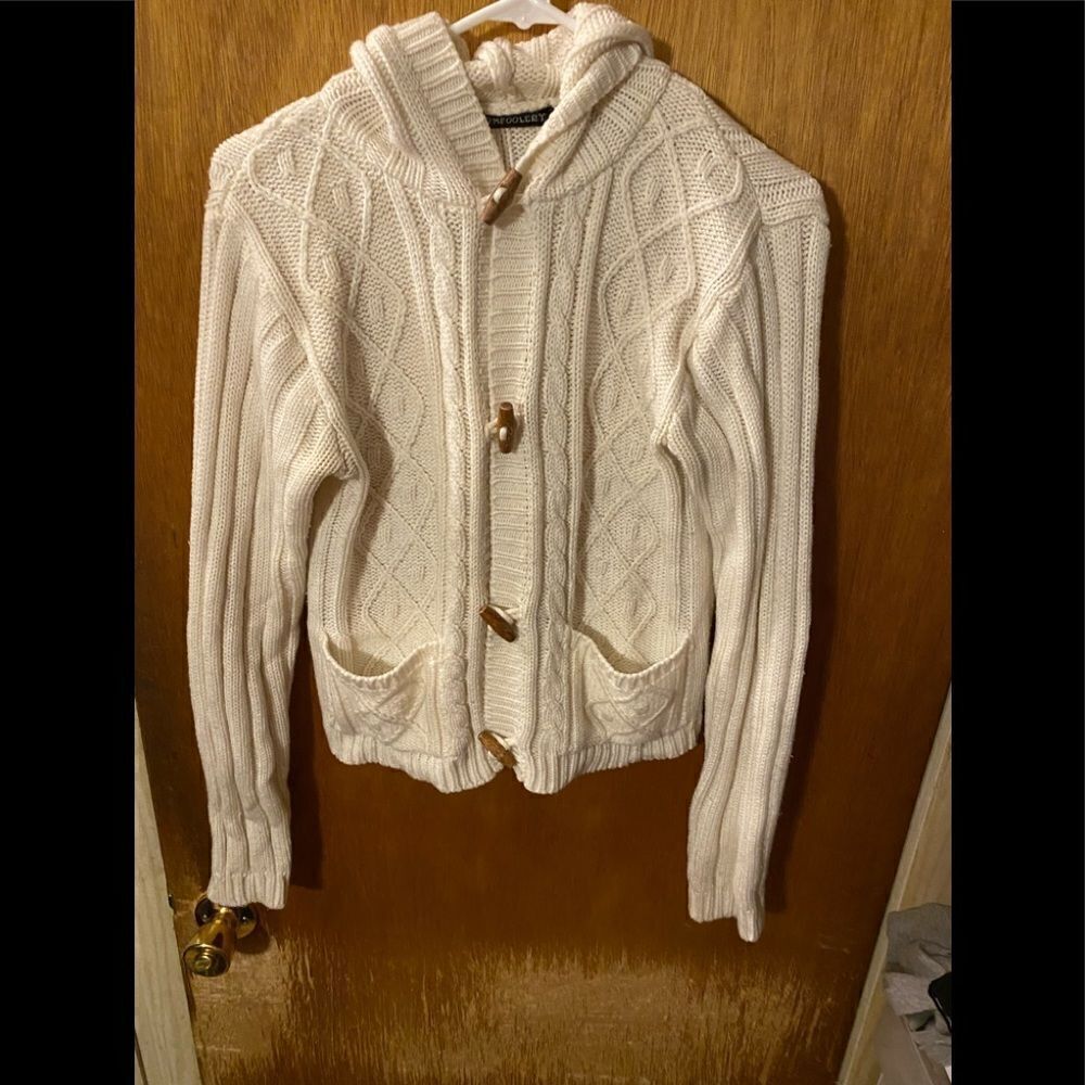 TOMFOOLERY Button Up Hood Sweater